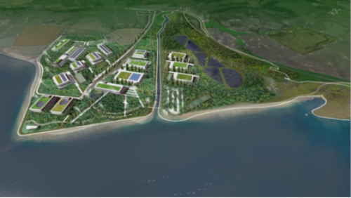 An aerial map showing the concept for Aberthaw green energy hub